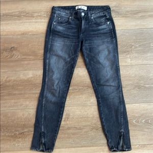 Skinny zip ankle denim